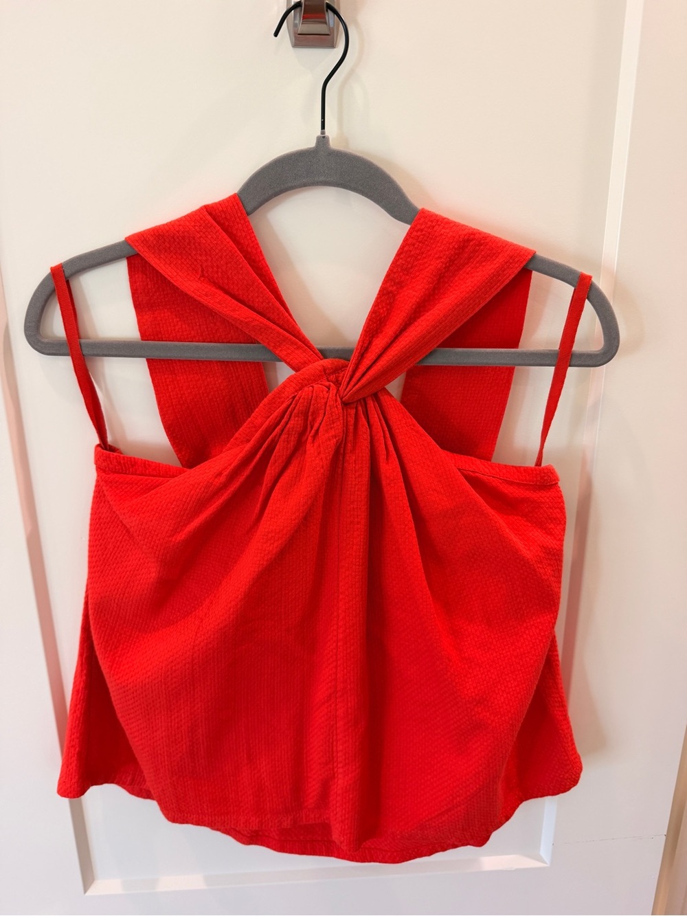Faherty Red Knotted-Back Tank Top